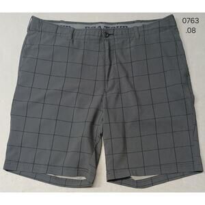 PGA Tour (40) Men's Dri-Fit Black Plaid Chino Golf Shorts